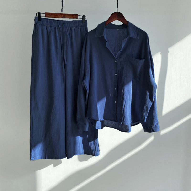 Comfortabele Outfit – Katoen-Linnen Blouse & Wijde Taillebroek