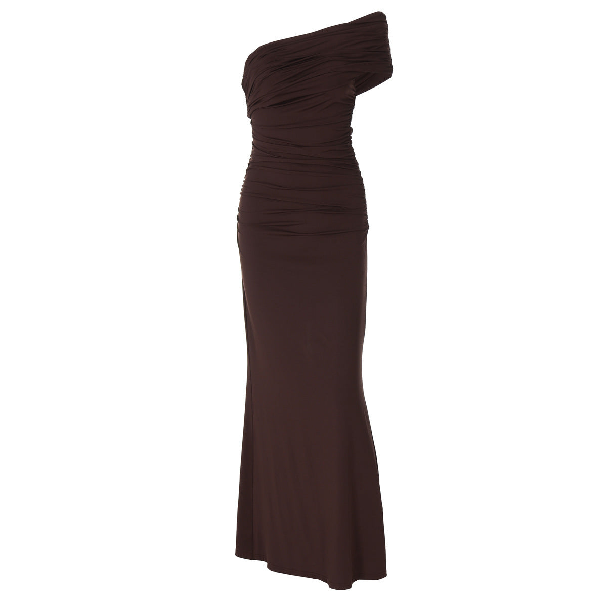 Slim Fit Jurk met Open Rug en Elegante Split