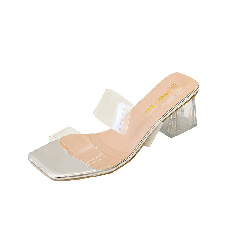 Kristallen Dikke Hiel Sandalen voor Vrouwen
