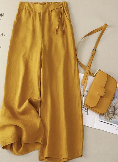 Retro Wide-Leg Broek – High Waist & Casual Fit