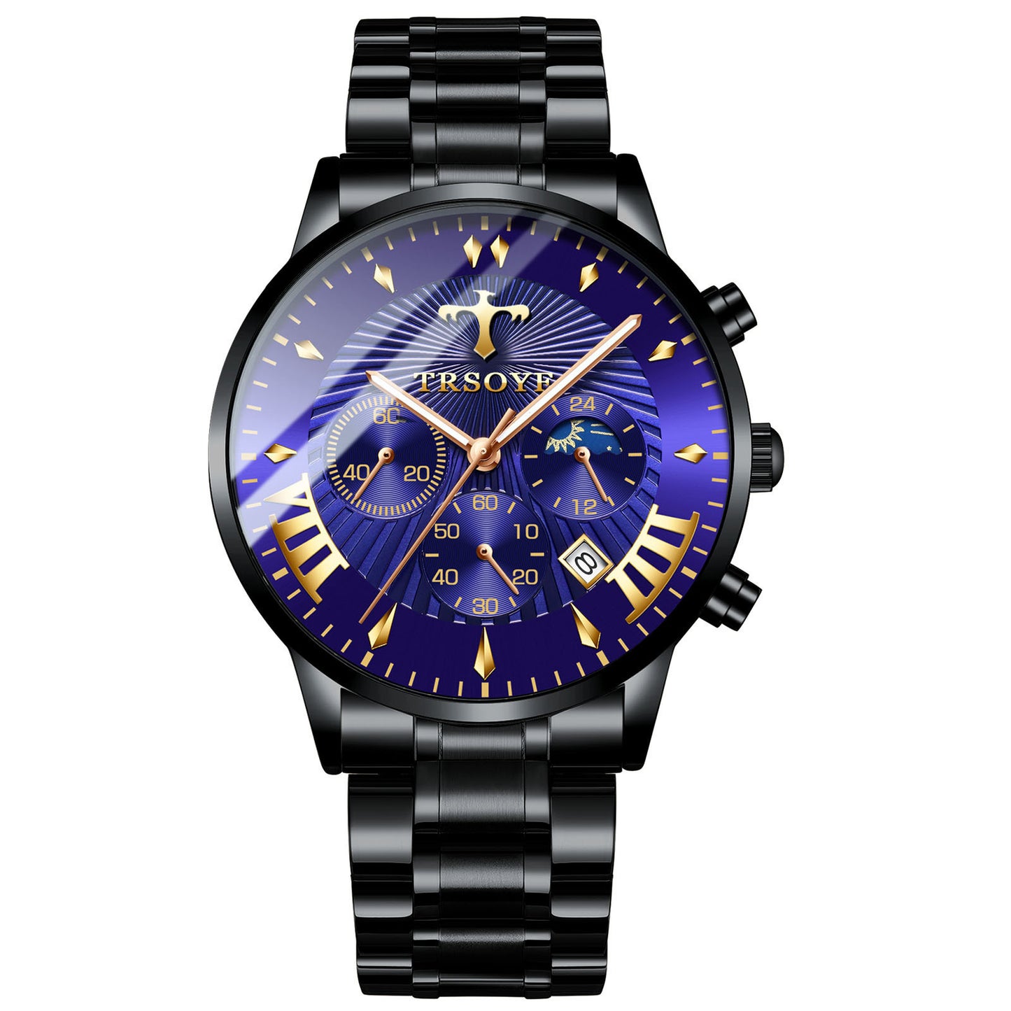 Herenhorloge – Lederen Quartz Horloge met Datum & Luminous Wijzerplaat