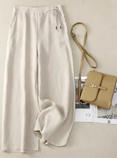 Retro Wide-Leg Broek – High Waist & Casual Fit