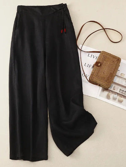 Retro Wide-Leg Broek – High Waist & Casual Fit
