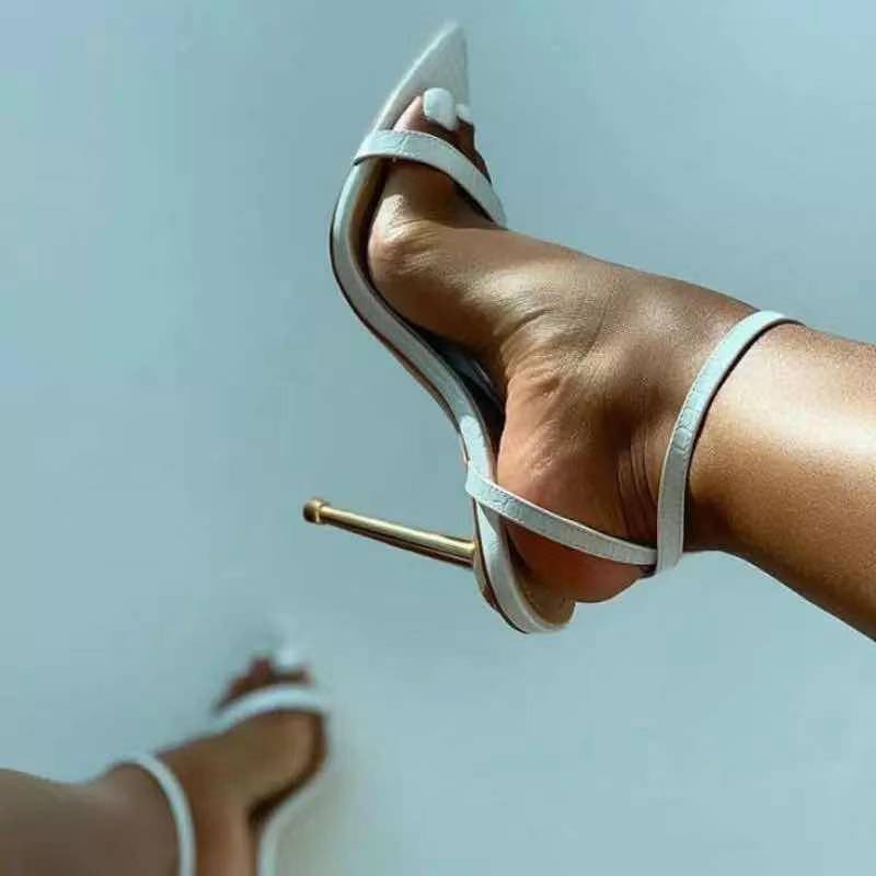 Sleek Stiletto Sandals – Pointed Toe Elegance for Summer