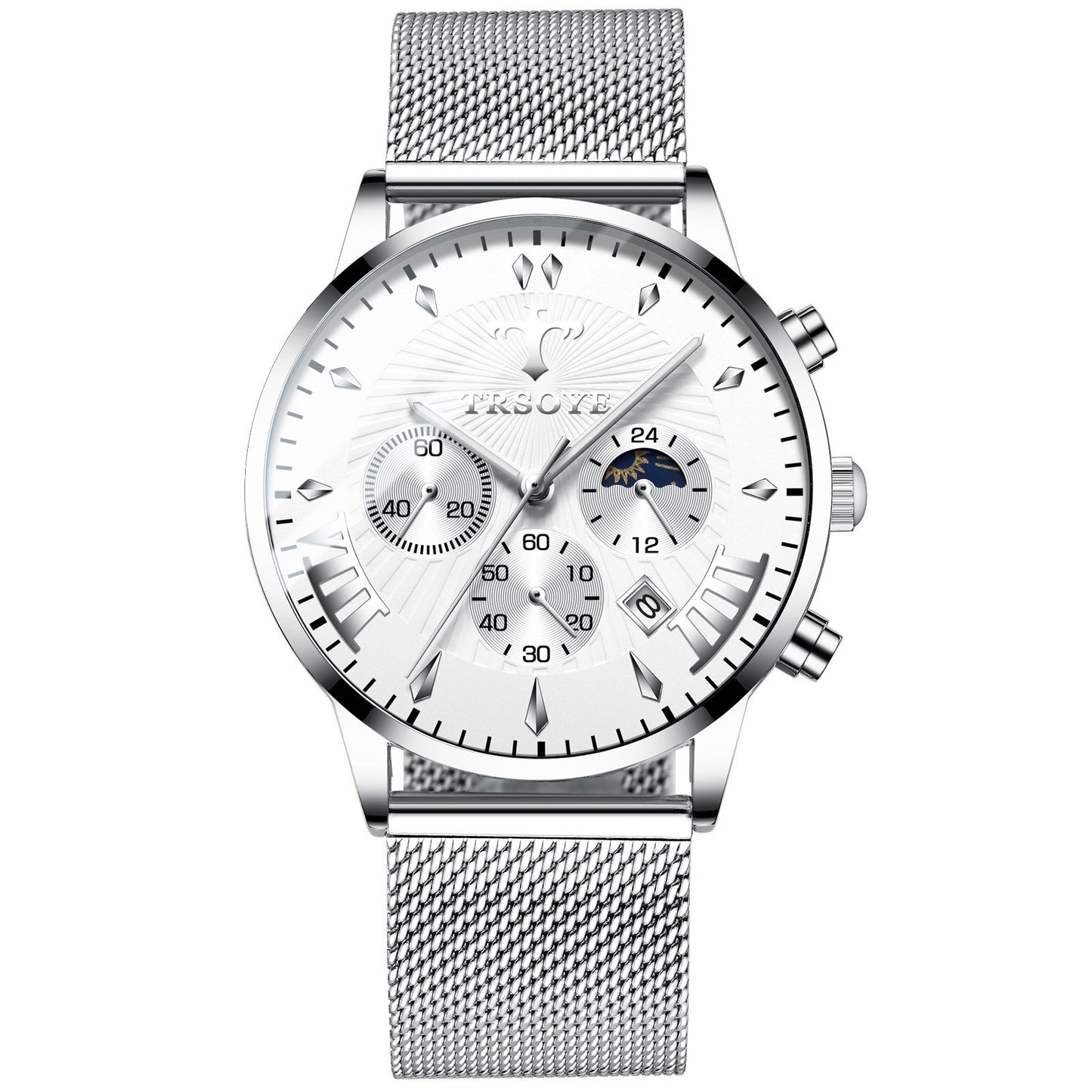 Herenhorloge – Lederen Quartz Horloge met Datum & Luminous Wijzerplaat