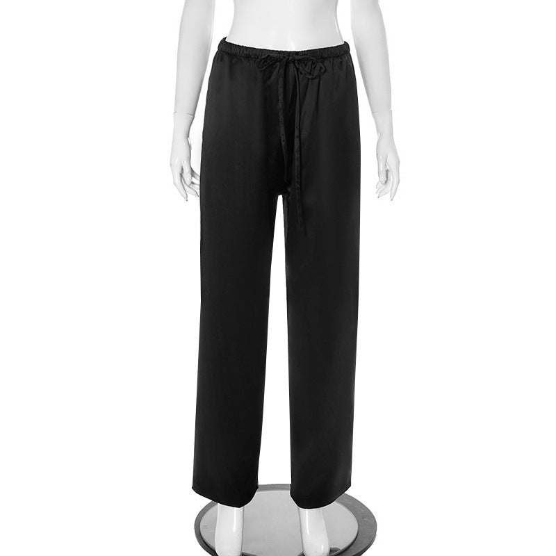 Lace-up Wide-Leg Broek – Damesmodel