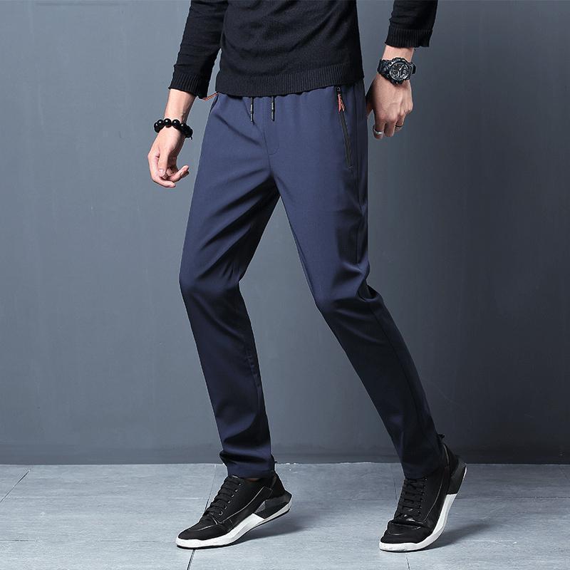 Heren Slim Fit Broek – Dunne Stretch Casual Pantalon