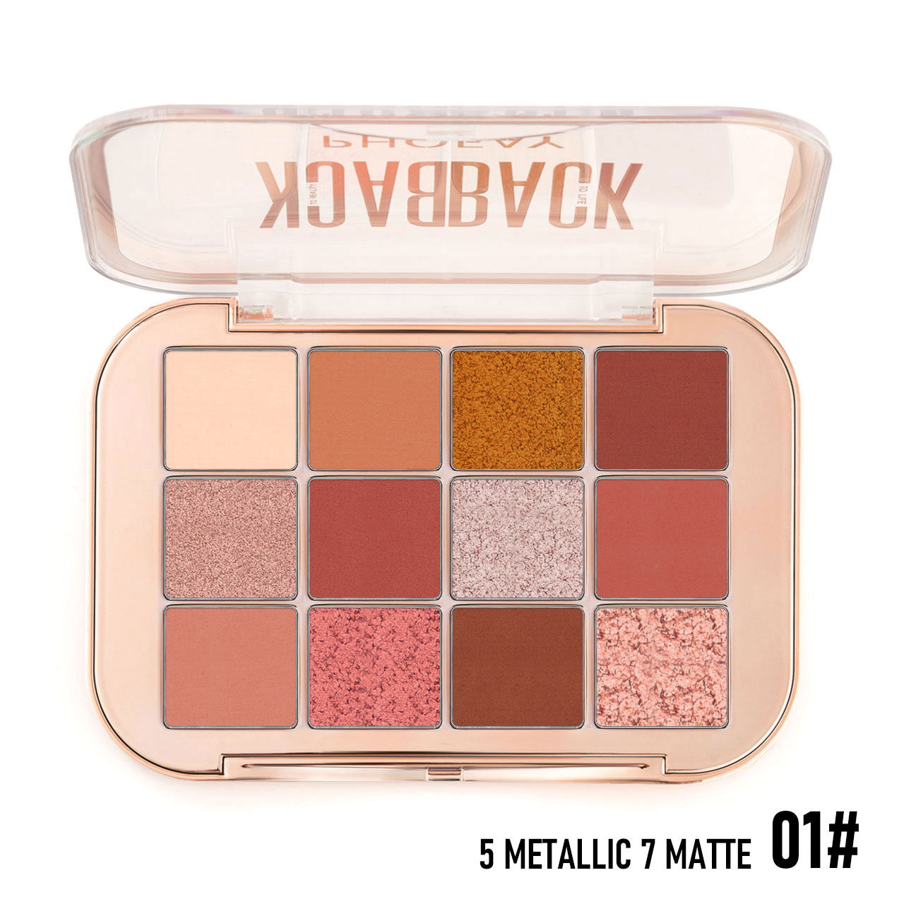 PHOFAY Oogschaduwpalette – 12 Kleuren | Matte & Shimmer Finish