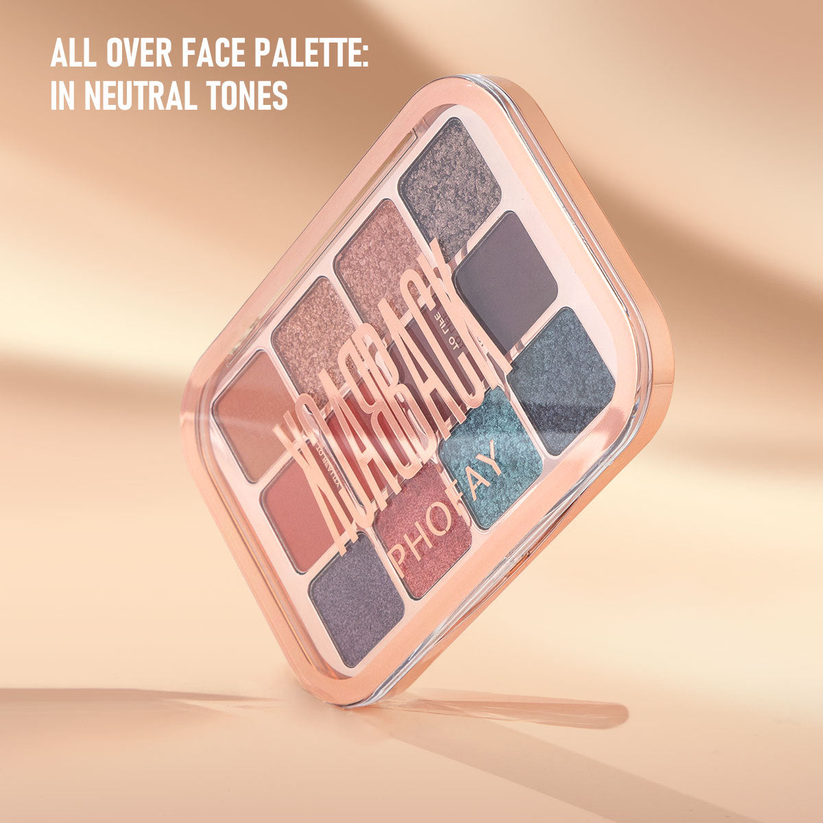 PHOFAY Oogschaduwpalette – 12 Kleuren | Matte & Shimmer Finish