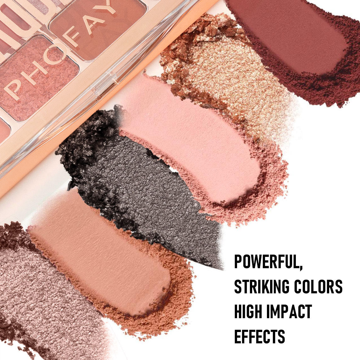 PHOFAY Oogschaduwpalette – 12 Kleuren | Matte & Shimmer Finish