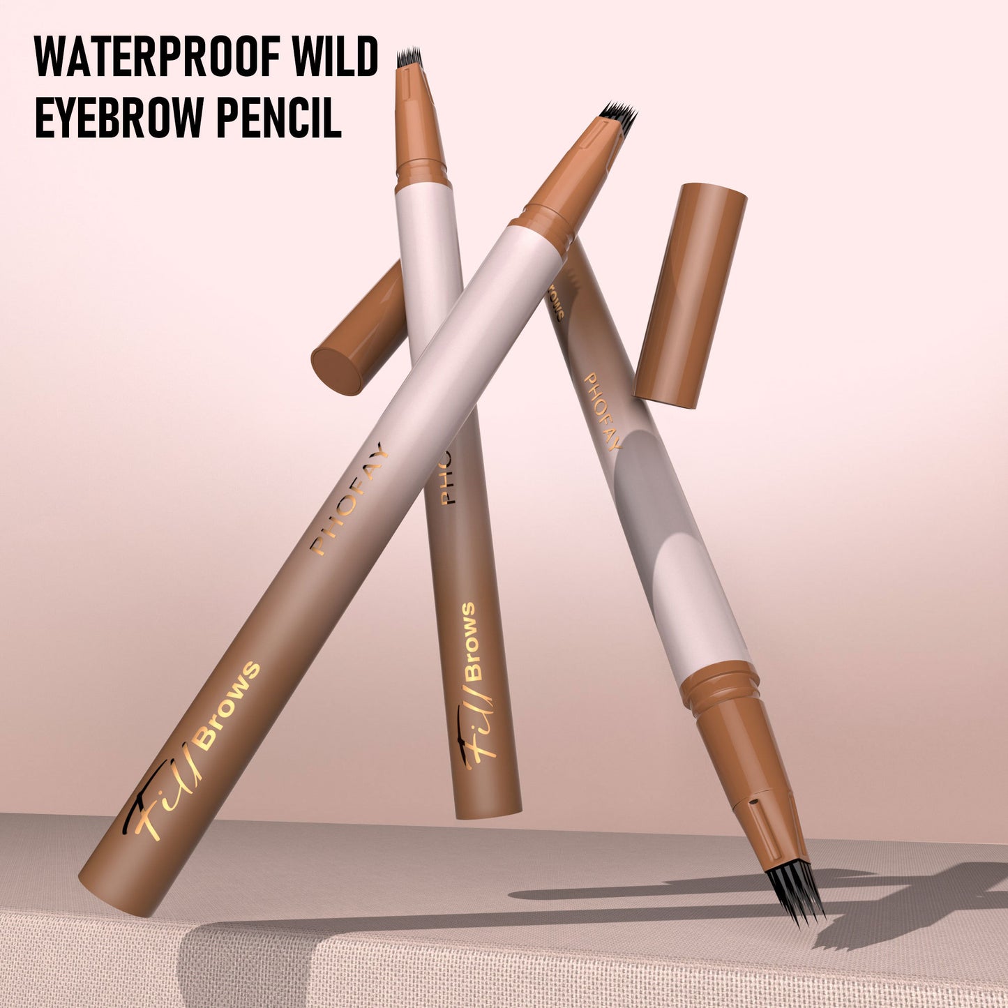 PHOFAY Waterproof Brow Pencil – Natuurlijke Vorm & Langhoudende Fixatie