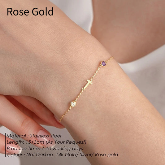 High-End Fashion Armband – Titanium Staal met Naamgravure