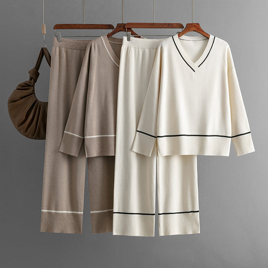 Gebreide Set – Losvallende Trui & Broek