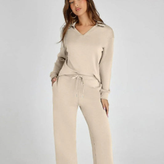 Tweedelige Loungewear Set met Taillekoord