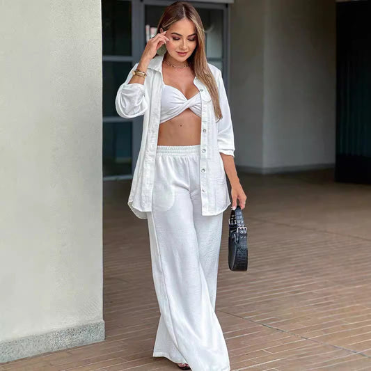 Luxe Loungewear Set – Broek & Blouse in Casual Fit