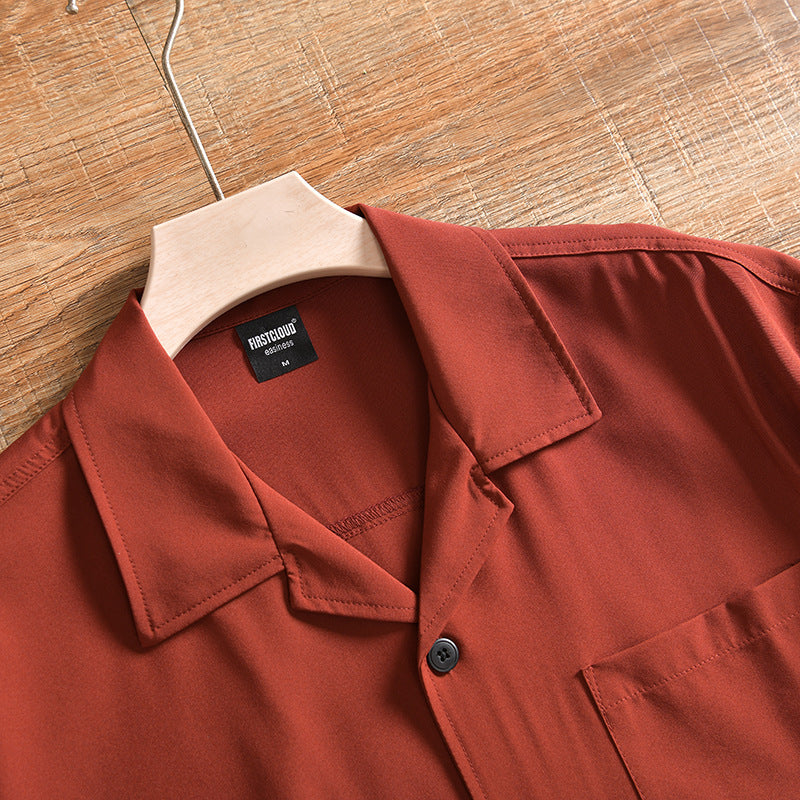 Men's Lightweight Breathable Quick-drying Loose Short Sleeve Shirt