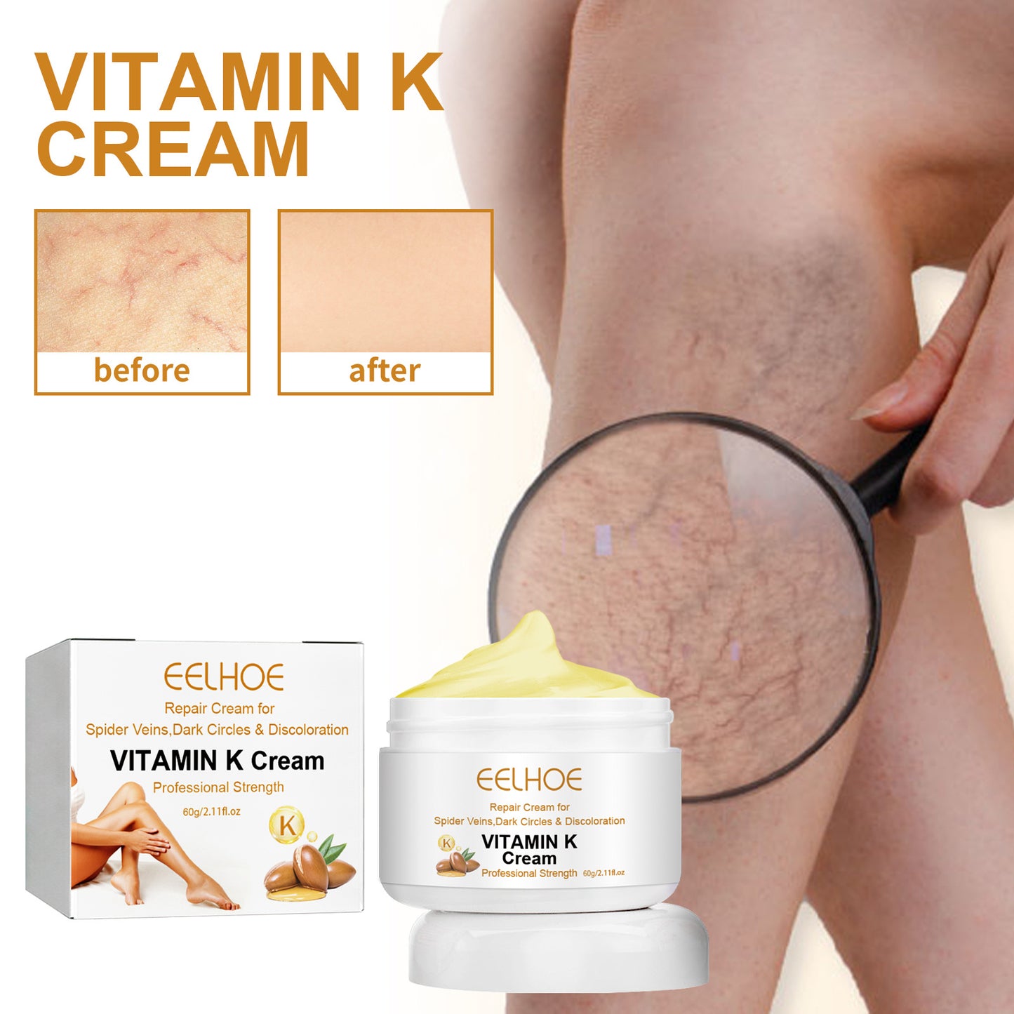 EELHOE Vitamin K Crème • Voor een Stralende & Egale Huid