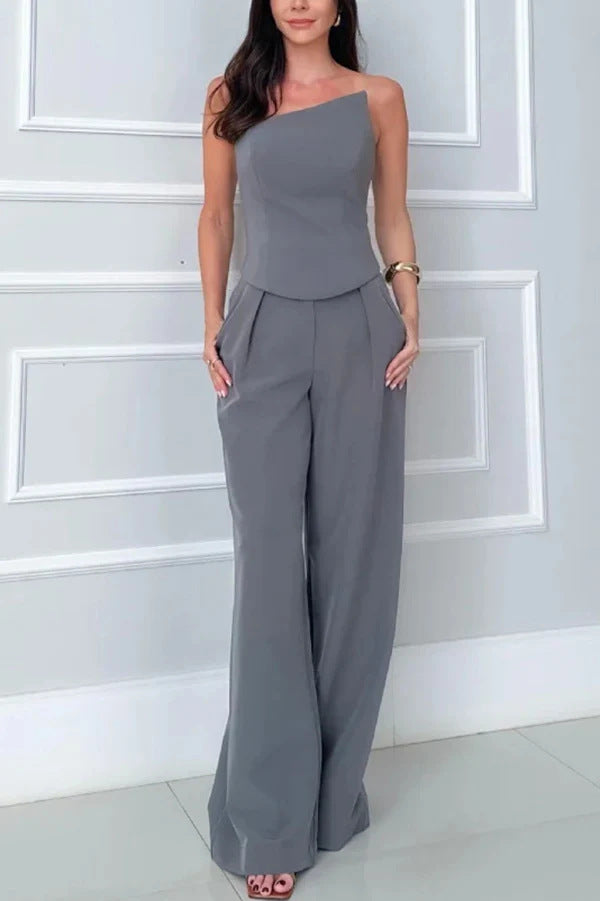 Zomerset zonder Mouwen – Bandeautop & Wijde Broek