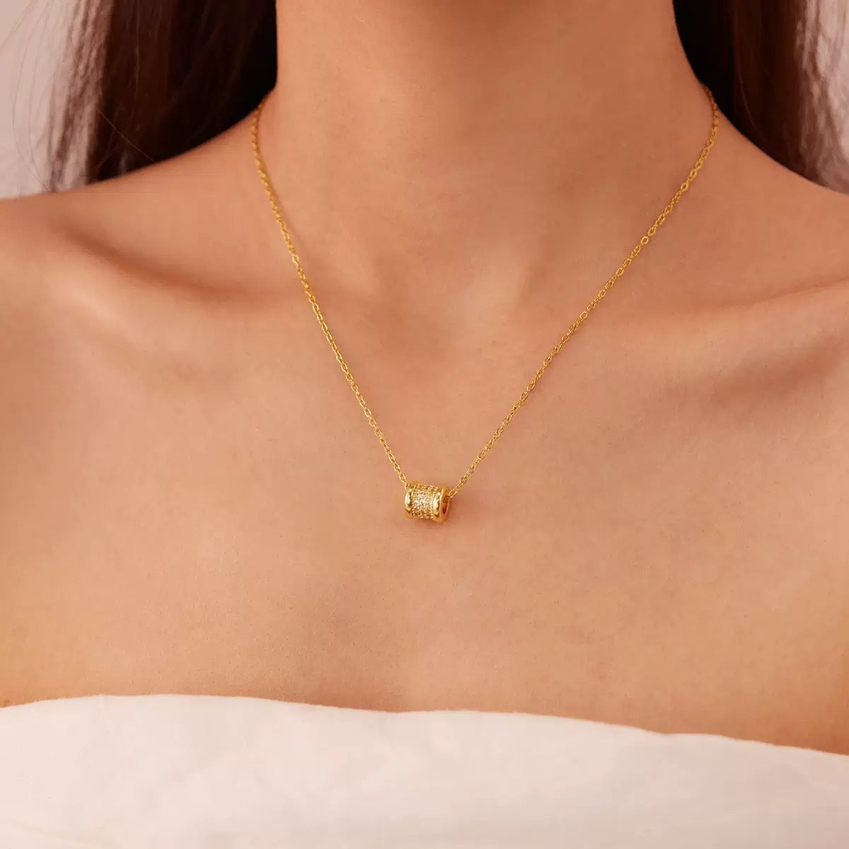 Skin-friendly High-end Titanium Stalen Ketting – Simpel & Modieus, Kleurvast