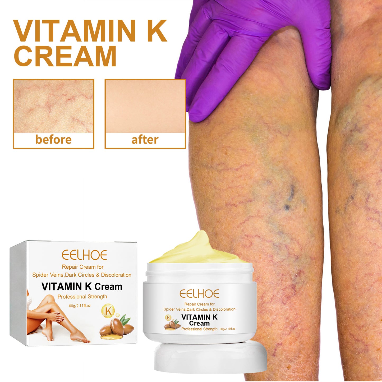 EELHOE Vitamin K Crème • Voor een Stralende & Egale Huid