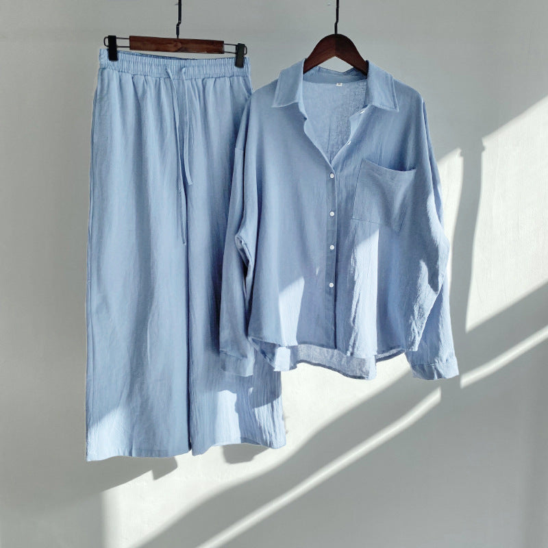 Comfortabele Outfit – Katoen-Linnen Blouse & Wijde Taillebroek