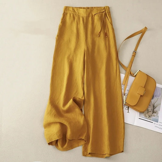 Retro Wide-Leg Broek – High Waist & Casual Fit