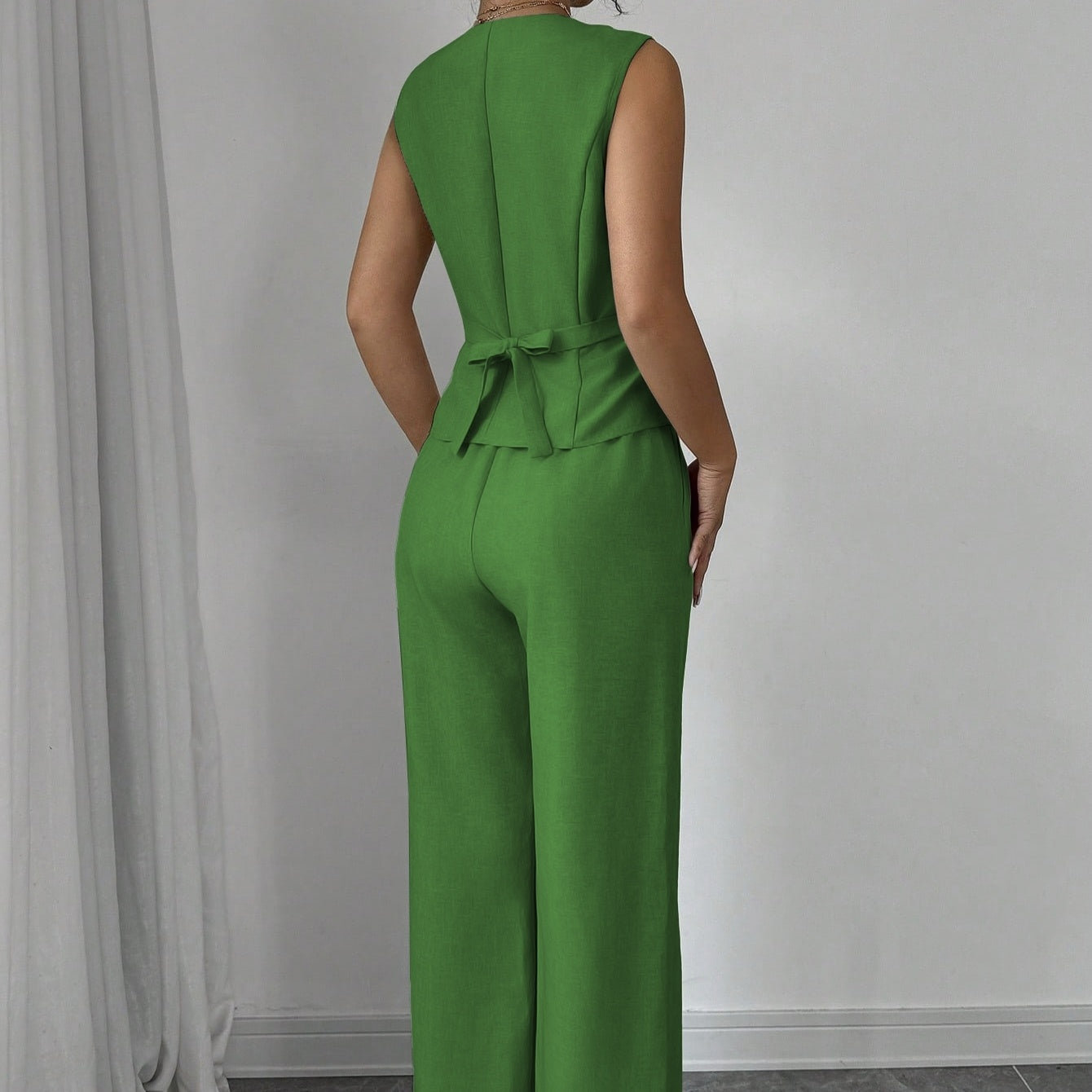 Off-Shoulder Top & Wide-Leg Broek – 2-Delige Set