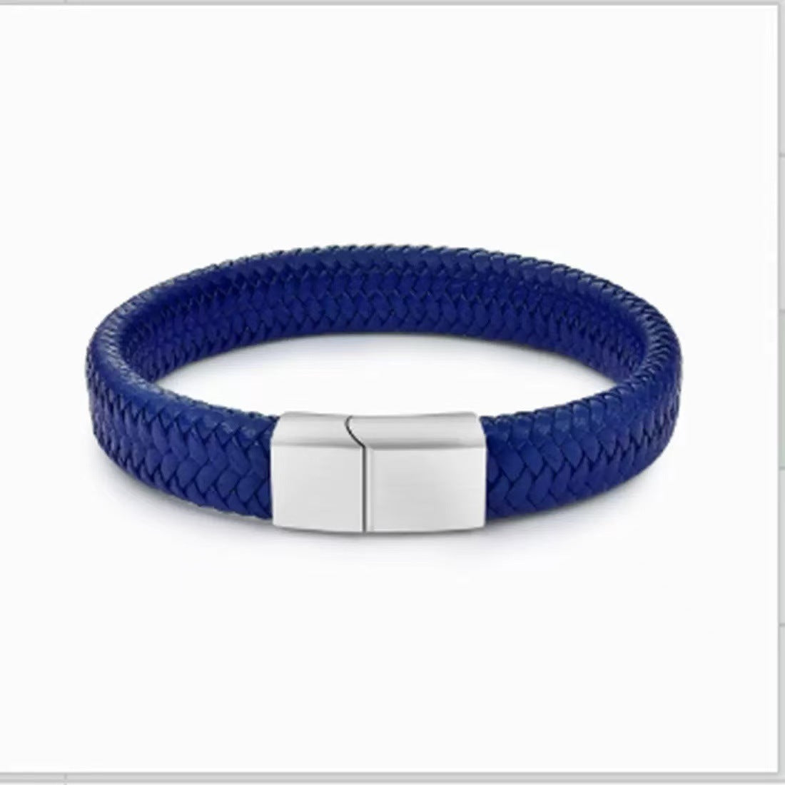 Heren Armband van Echt Leer – Magnetische Sluiting