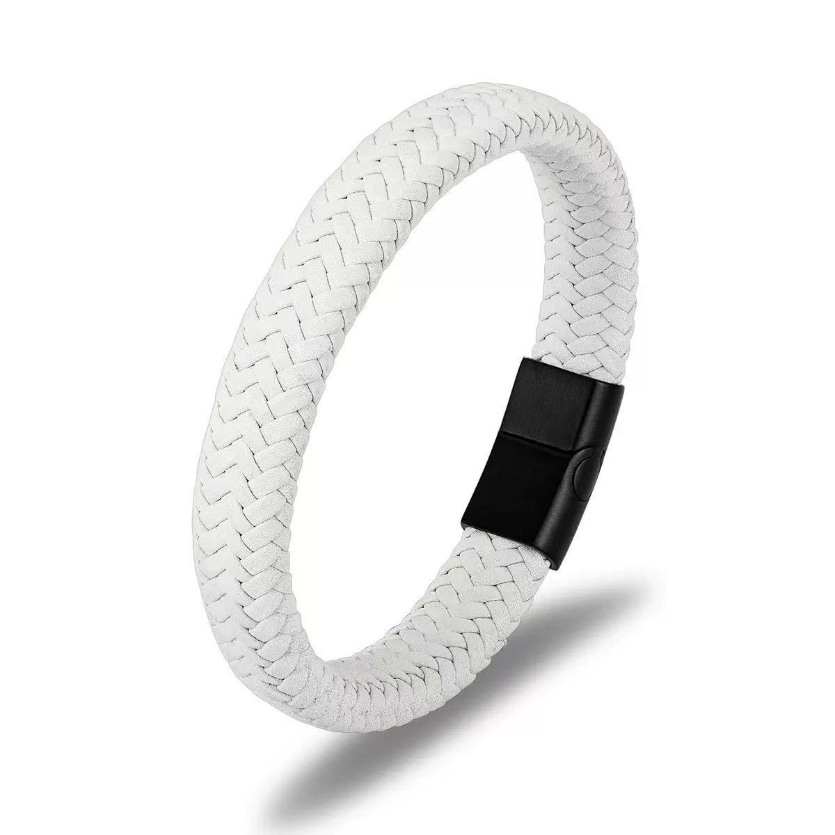 Heren Armband van Echt Leer – Magnetische Sluiting