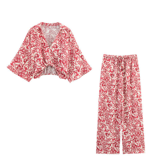 Zomerse Set – Print Top & Wijde Broek