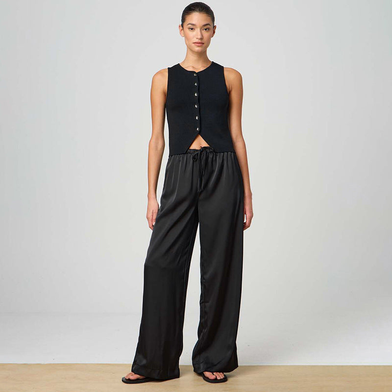 Lace-up Wide-Leg Broek – Damesmodel