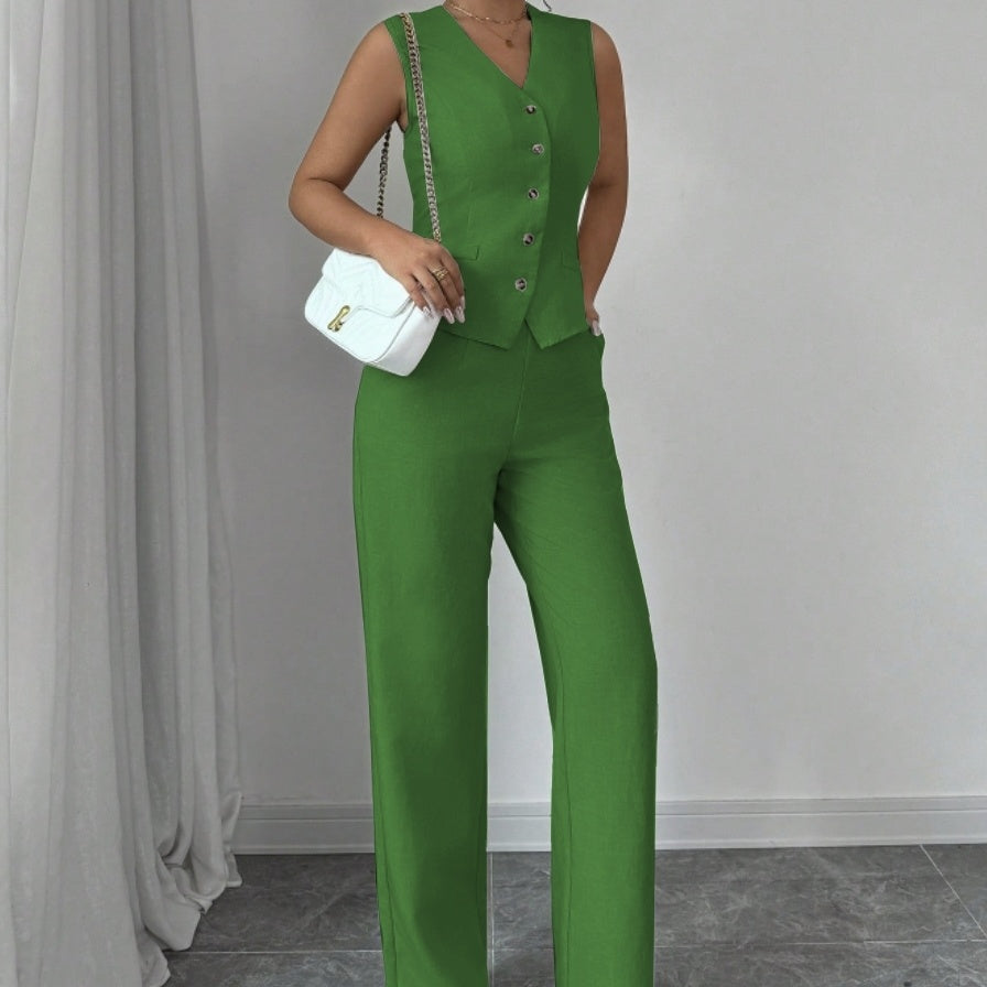 Off-Shoulder Top & Wide-Leg Broek – 2-Delige Set